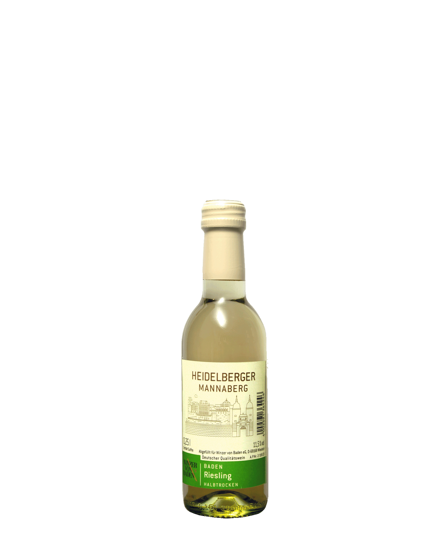 Weinmini Heidelberger Mannaberg Riesling halbtrocken