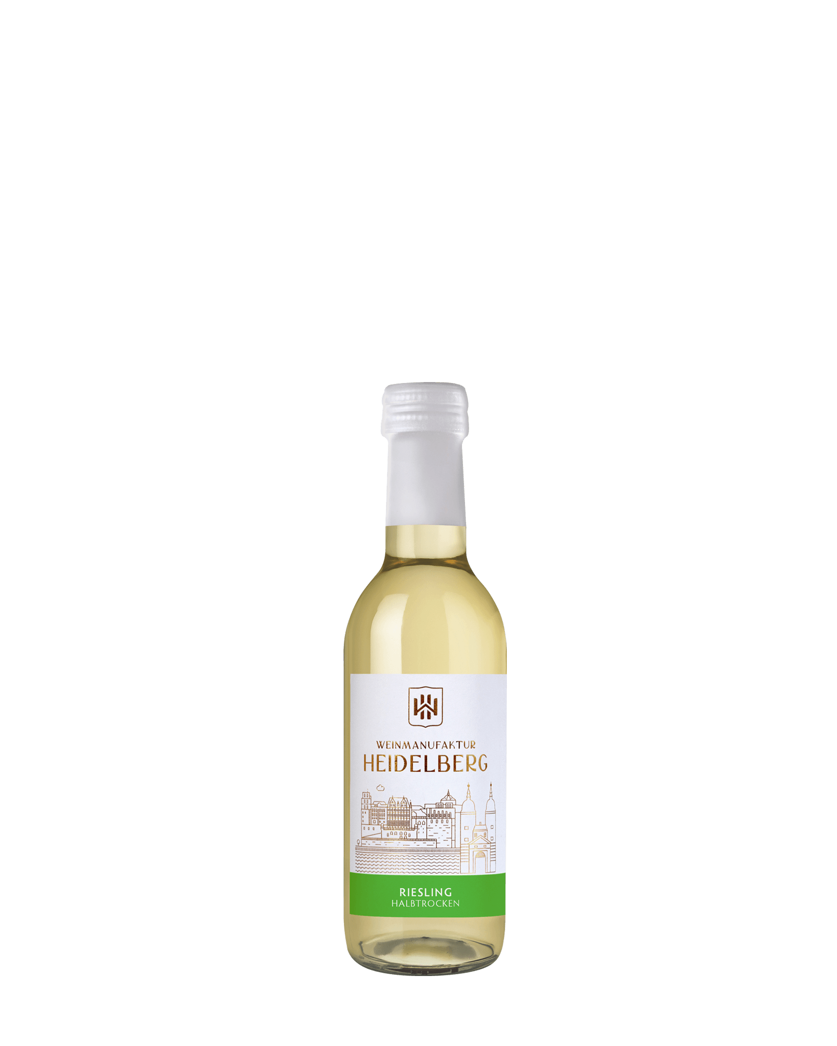 Bild einer Viertel Flasche Riesling Weinmanufaktur Heidelberg