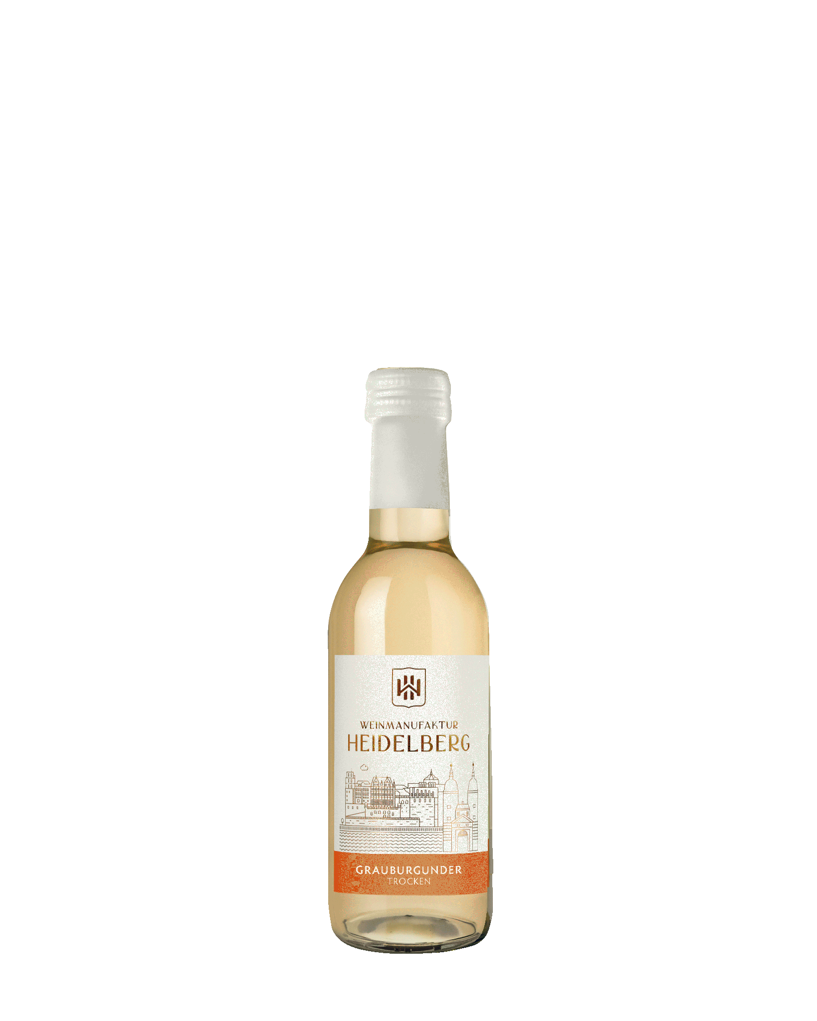 Bild einer Viertel Flasche Grauburgunder Weinmanufaktur Heidelberg
