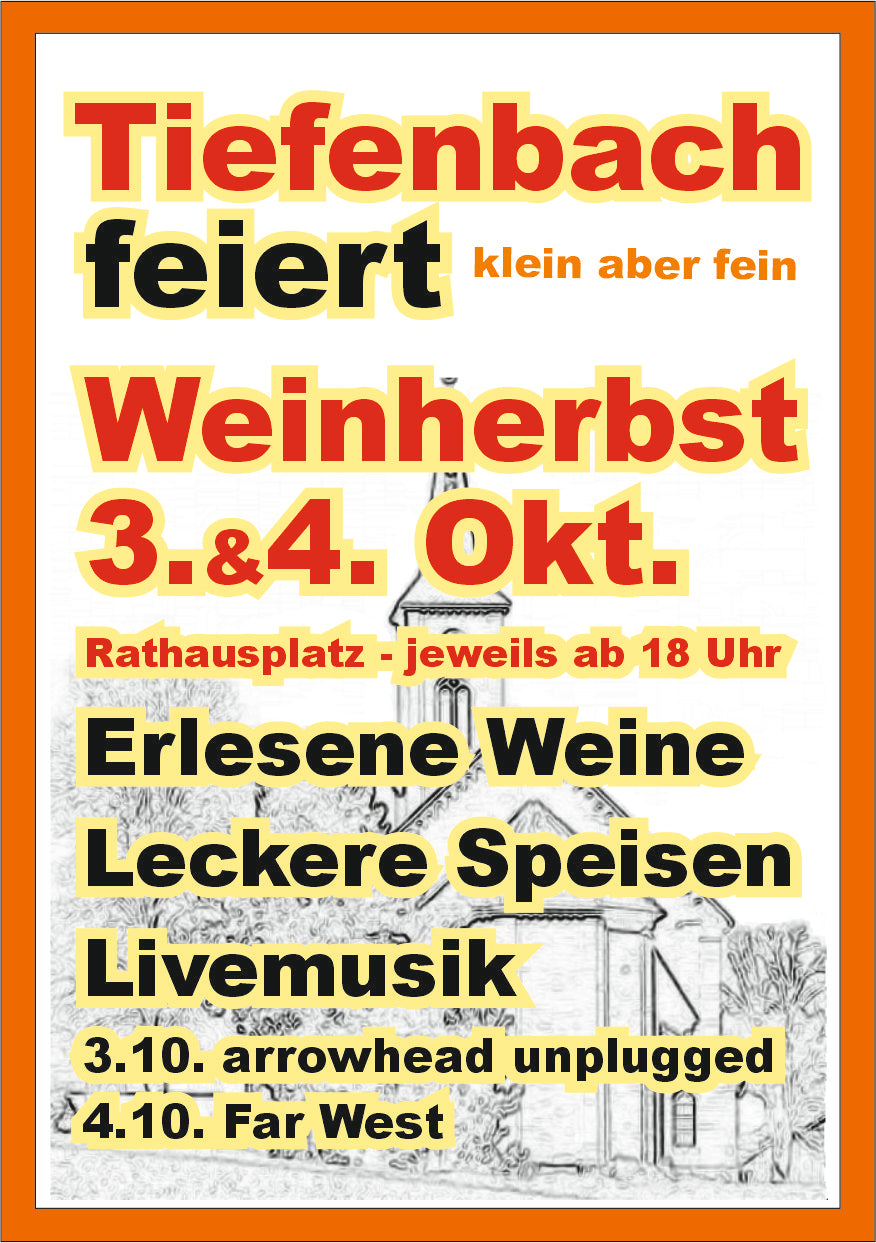 Flyer um Tiefenbacher Weinherbst