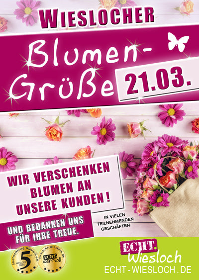 Hinweis auf die Aktion Blumengrüße 