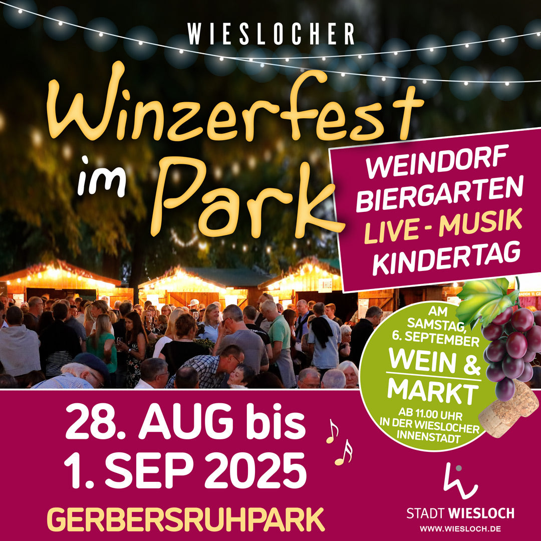 Werbeplakat zum Weindorf und Wein & Markt
